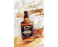 General greeting card, Whiskey Bottle, 13x20,5 cm